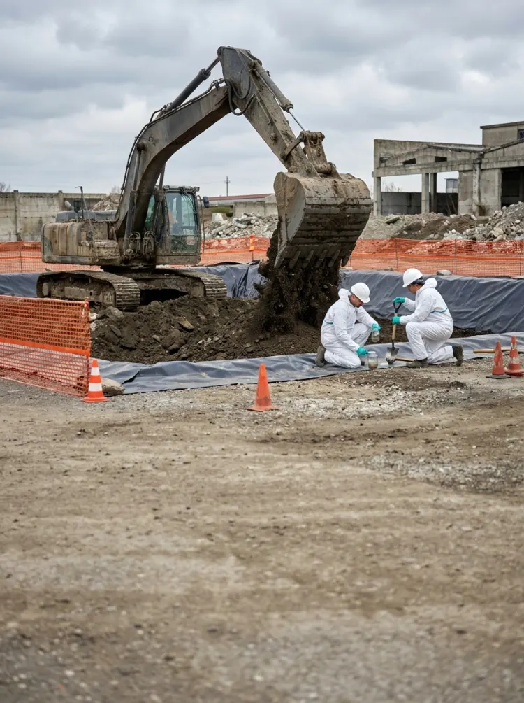 Intervento di bonifica su un sito industriale contaminato